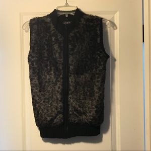 Vest Faux Fur Zip Up Sz Small